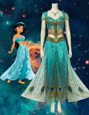 2019 Movie Aladdin Princess Jasmine Cosplay Costume
