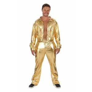 70's Gold Suit Disco Man Adult Costume