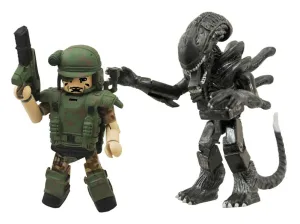 Aliens Minimates Series 2 Pvt. Crowe & Attacking Warrior Alien 2-Pack
