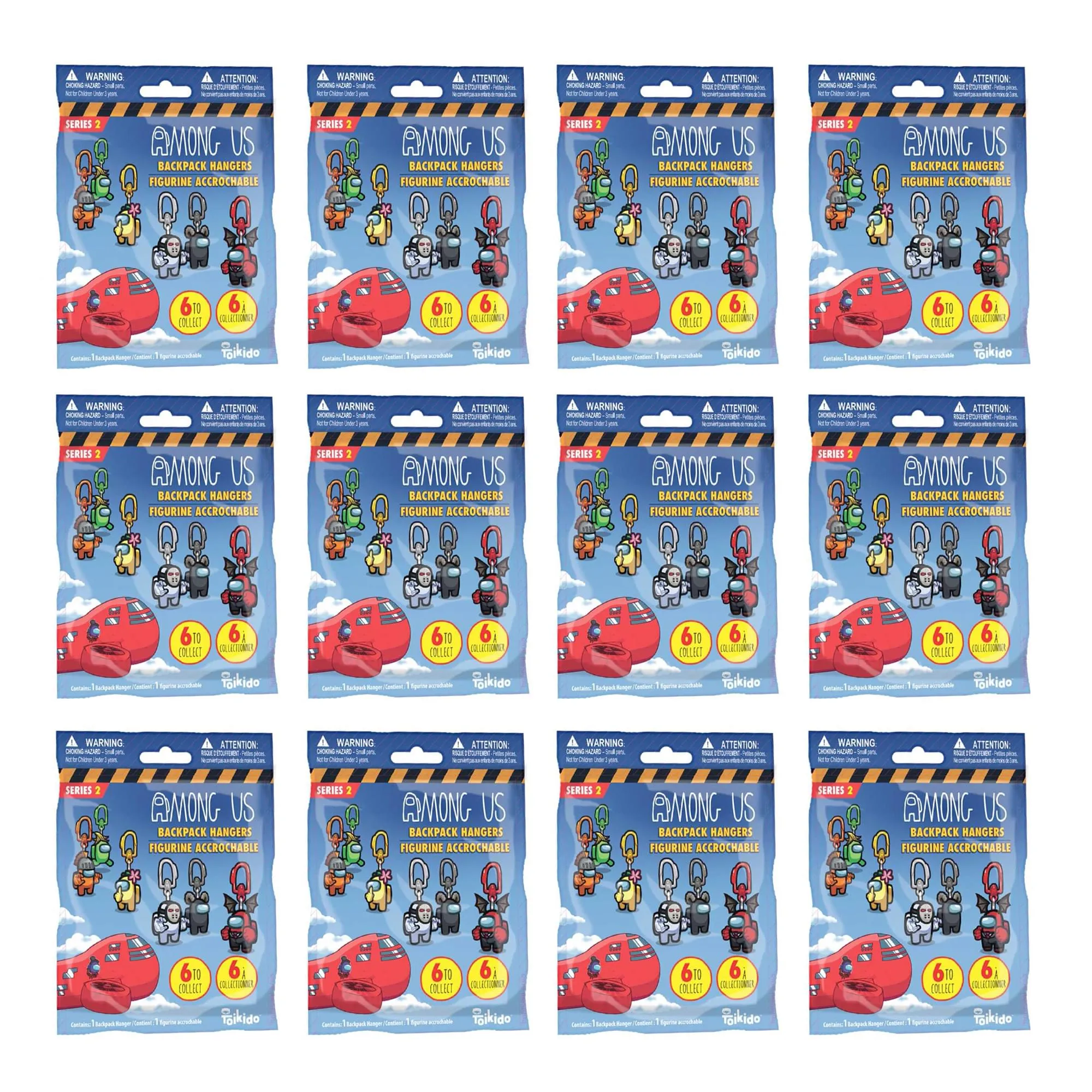 Among Us Series 2 Backpack Hanger | Set of 12