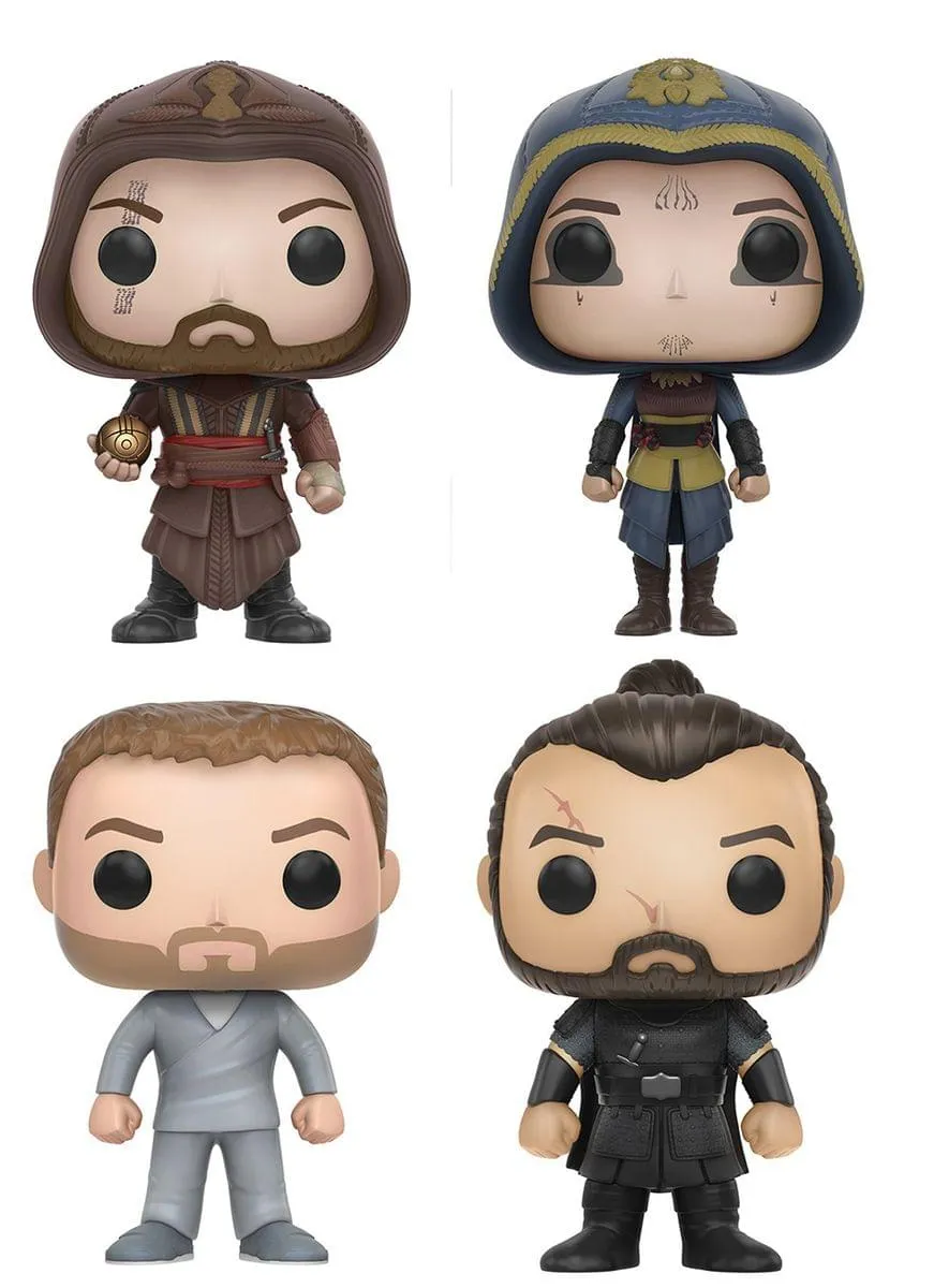 Assassin's Creed Movie POP Vinyl Figure Set: Callum Lynch, Aguilar, Ojeda, Maria