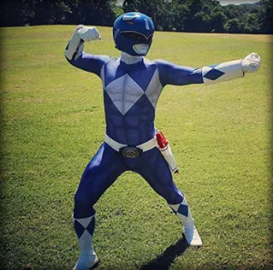 BLUE POWER RANGER bodysuit