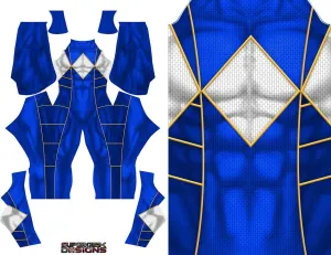 BLUE POWER RANGER bodysuit