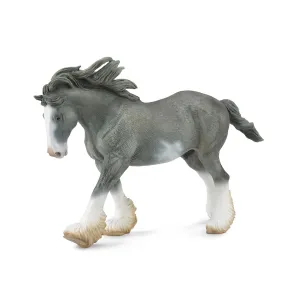 Breyer Corral Pals Horse Collection Black Sabino Roan Clydesdale Stallion Model Horse