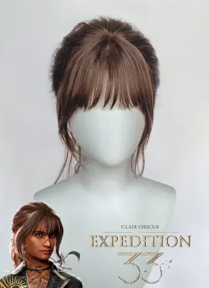 Clair Obscur: Expedition 33 Sciel Brunette Braided Lace Front Synthetic Wig LF2512