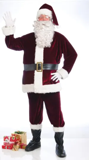 Crimson Velvet Santa Suit Costume Adult