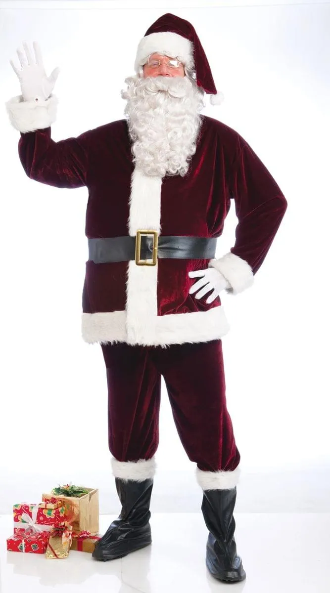 Crimson Velvet Santa Suit Costume Adult