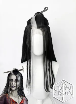 Critical Role Laudna Black Mixed White Synthetic Lace Front Synthetic Wig LW4059