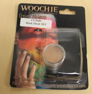 Dark Flesh Cream Costume Make Up 1/8 oz Carded