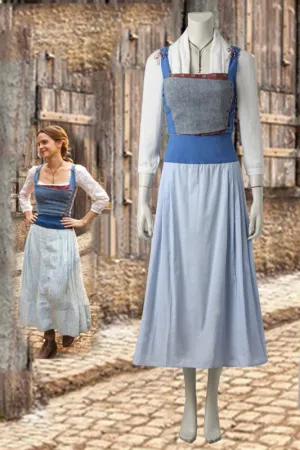 Disney 2017 Movie Beauty And The Beast Belle Dress Cosplay Costume