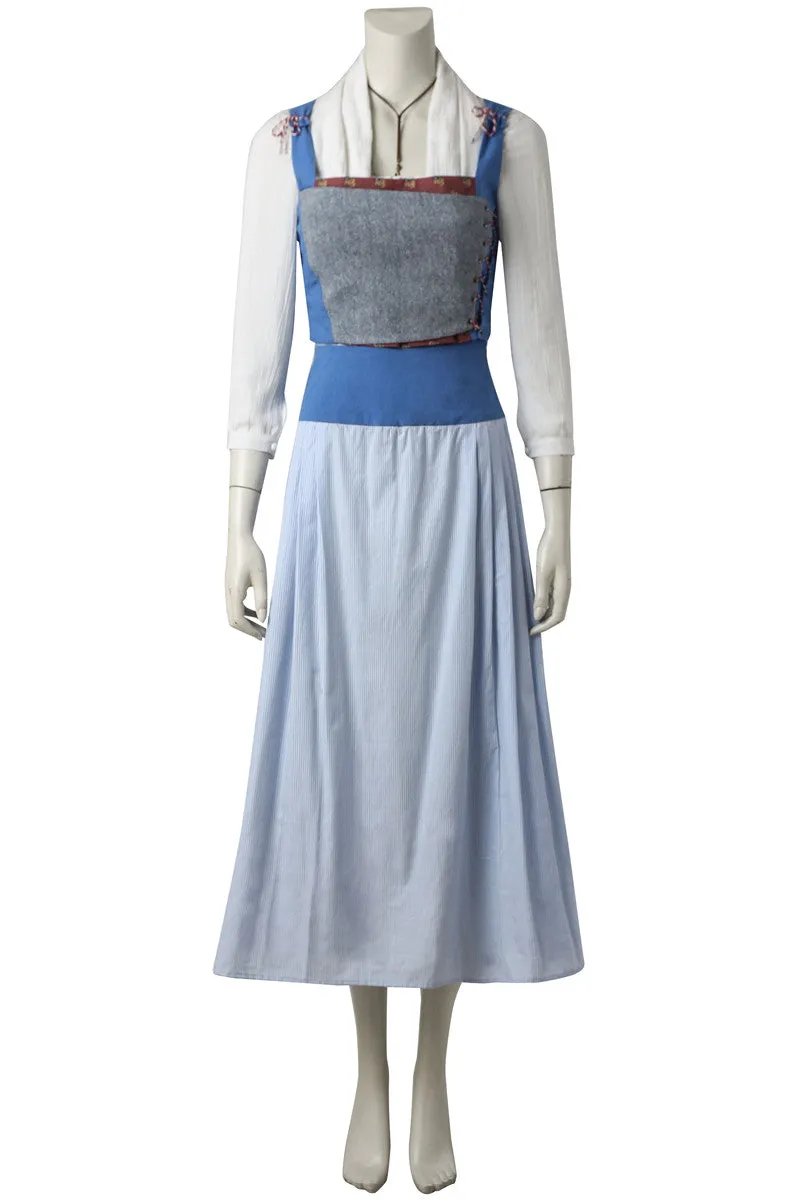 Disney 2017 Movie Beauty And The Beast Belle Dress Cosplay Costume