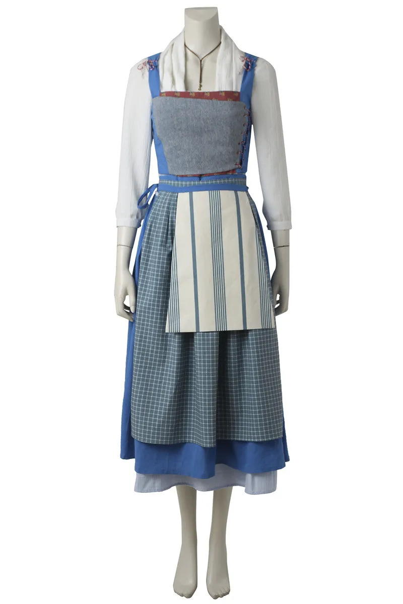 Disney 2017 Movie Beauty And The Beast Belle Dress Cosplay Costume