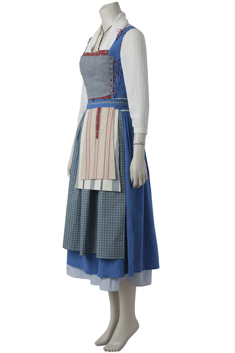 Disney 2017 Movie Beauty And The Beast Belle Dress Cosplay Costume