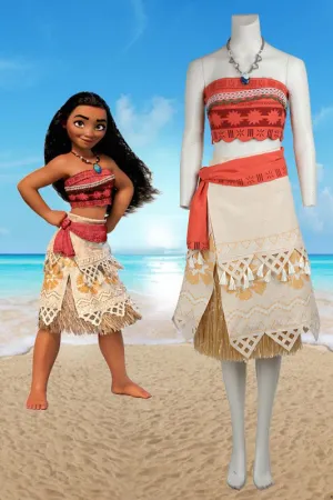 Disney Animation Princess Moana Cosplay Costume