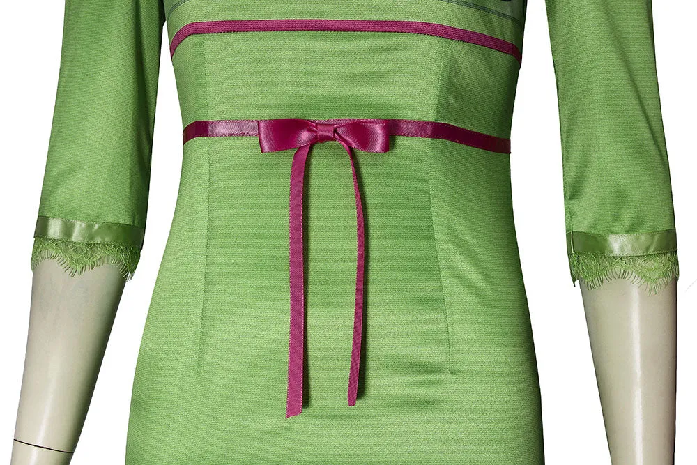 Disney Frozen 2 Anna Green Cosplay Costume