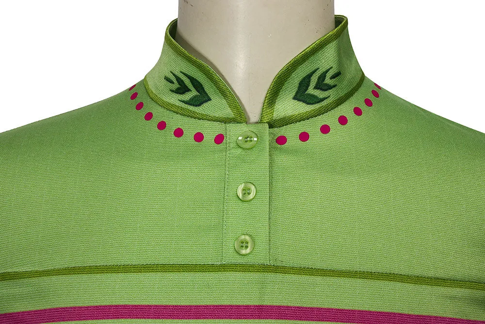 Disney Frozen 2 Anna Green Cosplay Costume