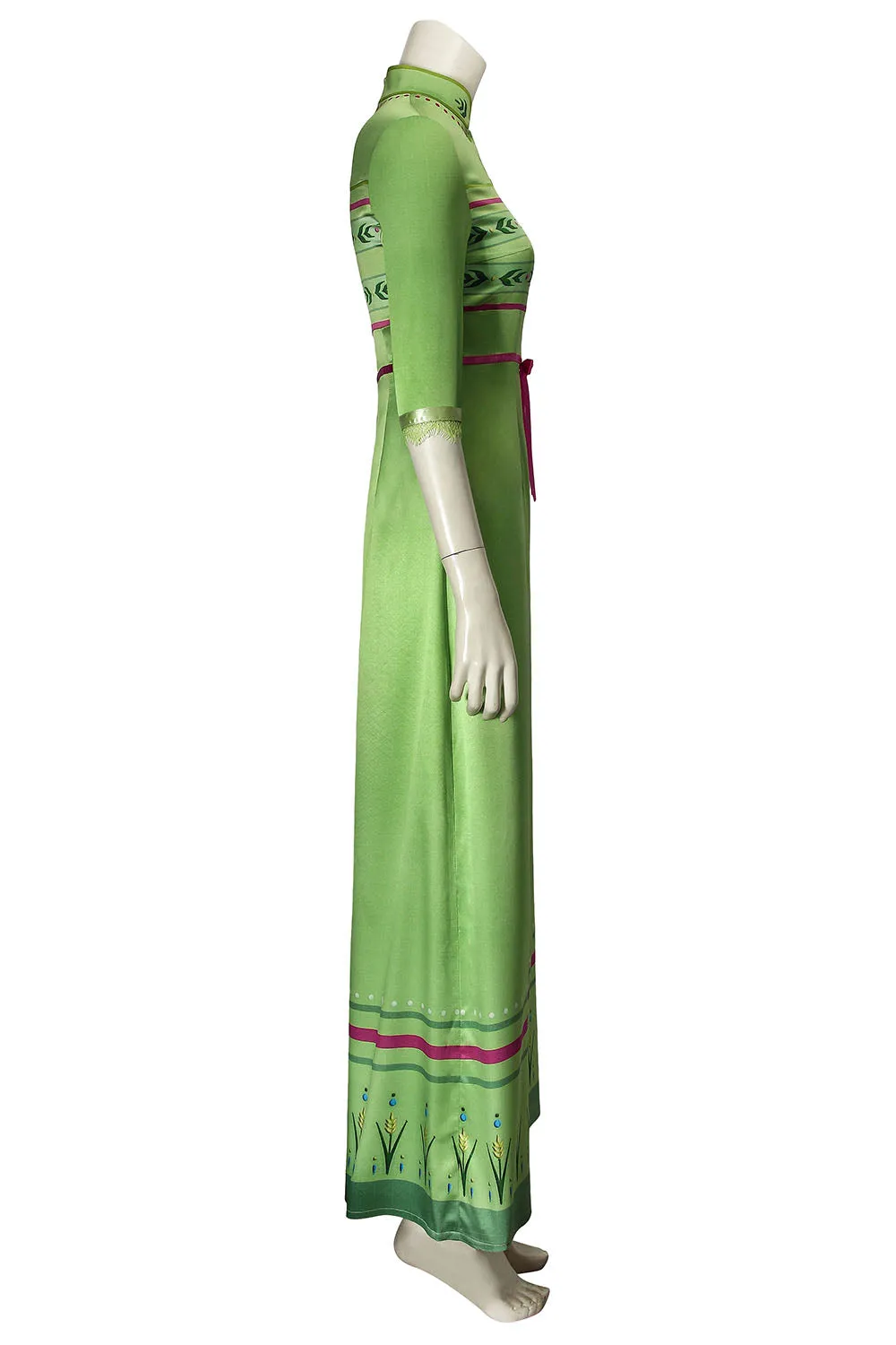 Disney Frozen 2 Anna Green Cosplay Costume