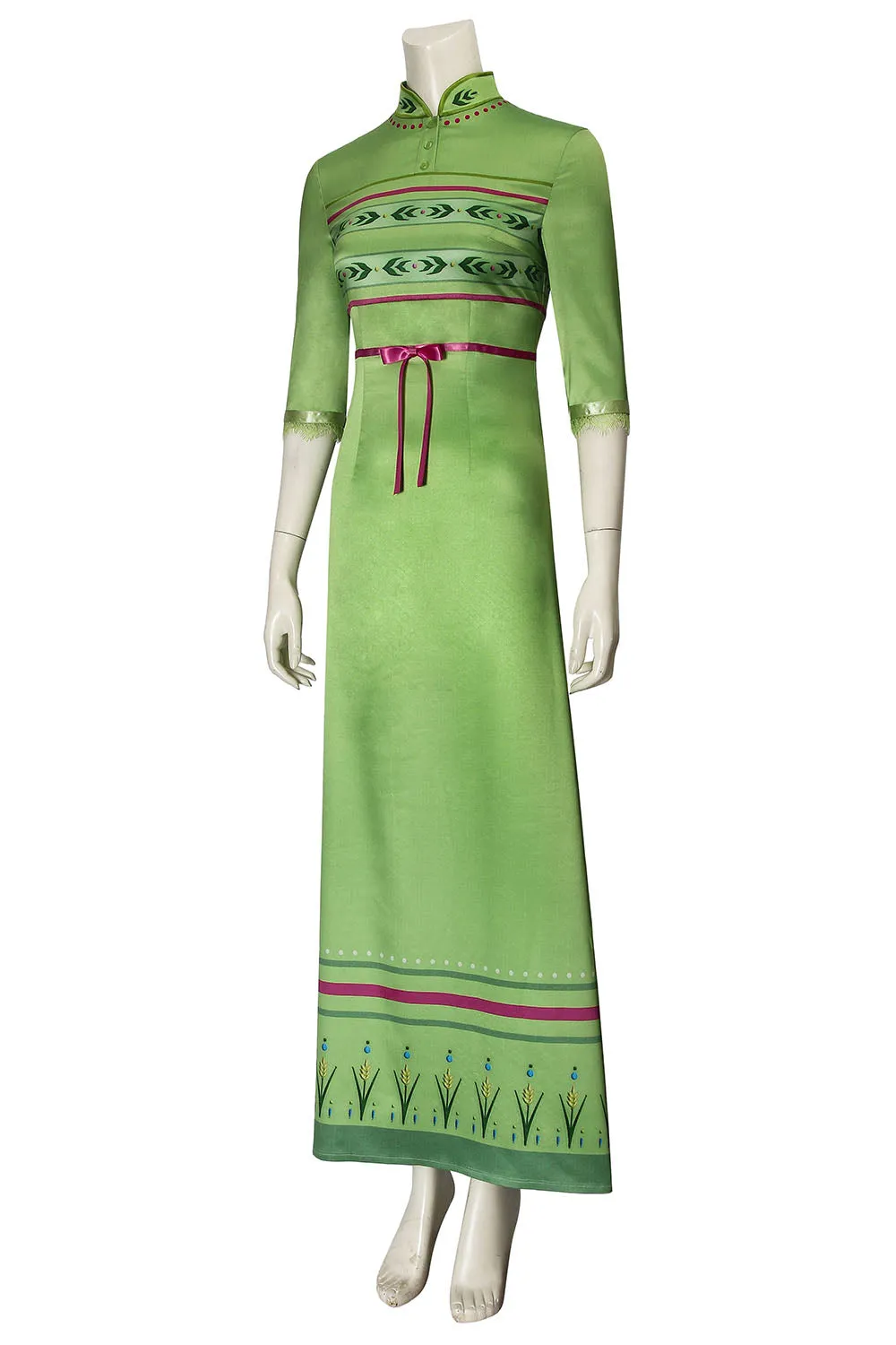 Disney Frozen 2 Anna Green Cosplay Costume