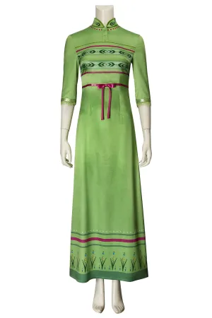 Disney Frozen 2 Anna Green Cosplay Costume