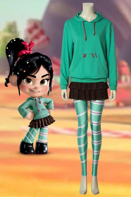 Disney Ralph Breaks The Internet: Wreck-It Ralph 2 Vanellope Von Schweetz Cosplay Costume