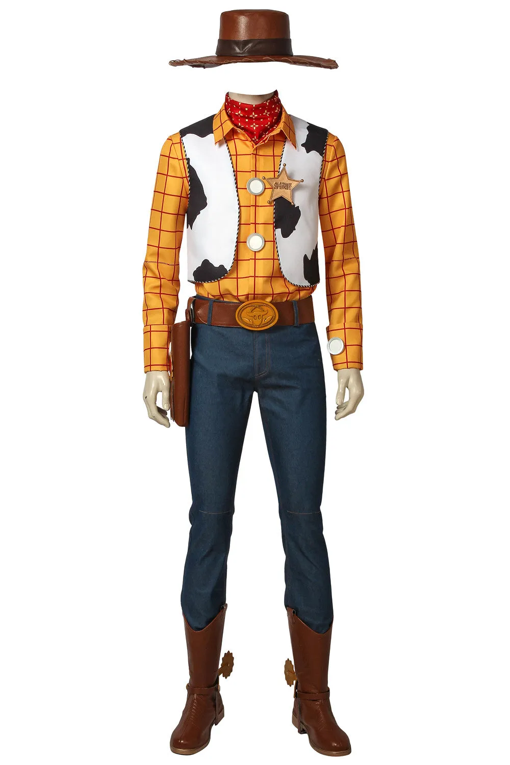 Disney Toy Story Sheriff Woody Cowboy Cosplay Costumes With Boots