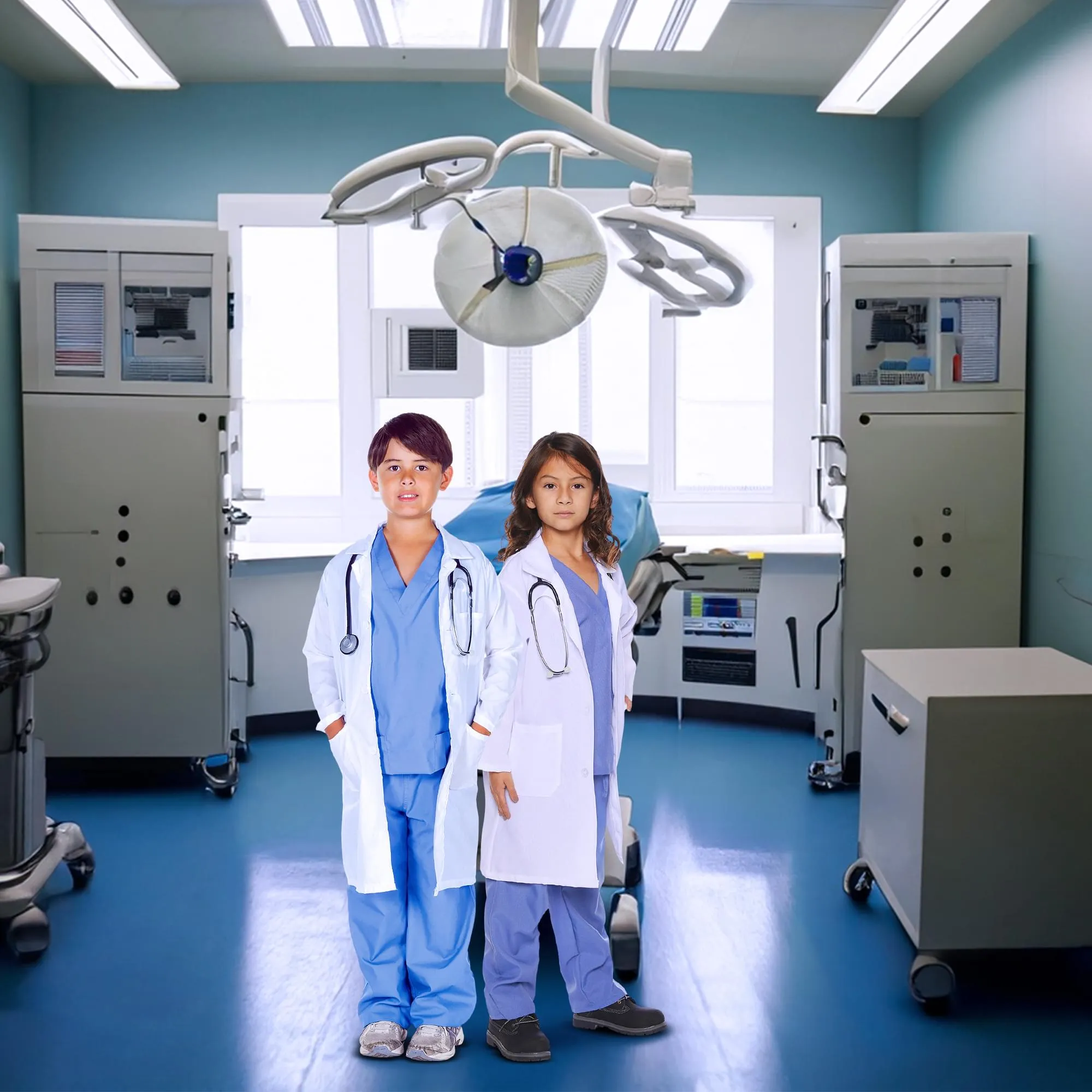 Doctor Scrubs With Lab Coat Child Costume