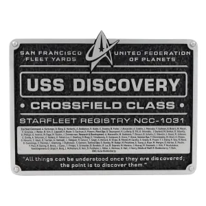 Eaglemoss Star Trek USS Discovery NCC-1031 Dedication Plaque Replica