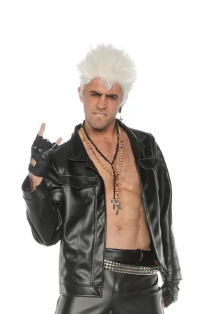 Faux Leather Rocker Jacket Adult Costume
