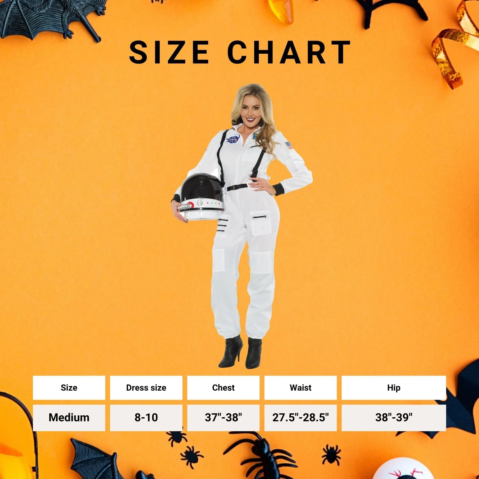 Female Astronaut - White Adult Costume