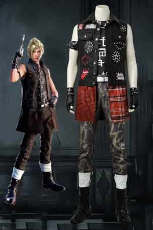 Final Fantasy Prompto Argentum Cosplay Costume With Boots