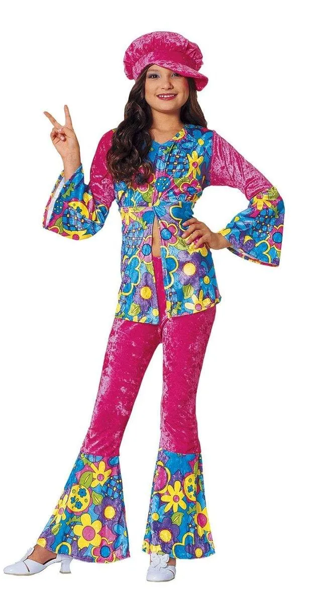 Flower Power Girl's Costume (Pink)