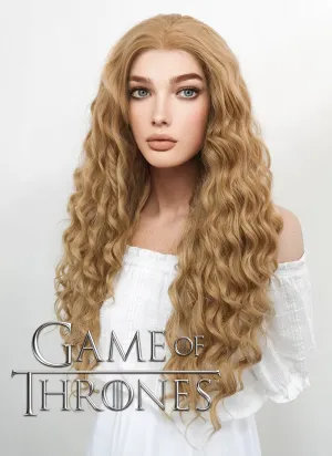 Game of Thrones Cersei Lannister Long Curly Golden Blonde Lace Front Wig LF244