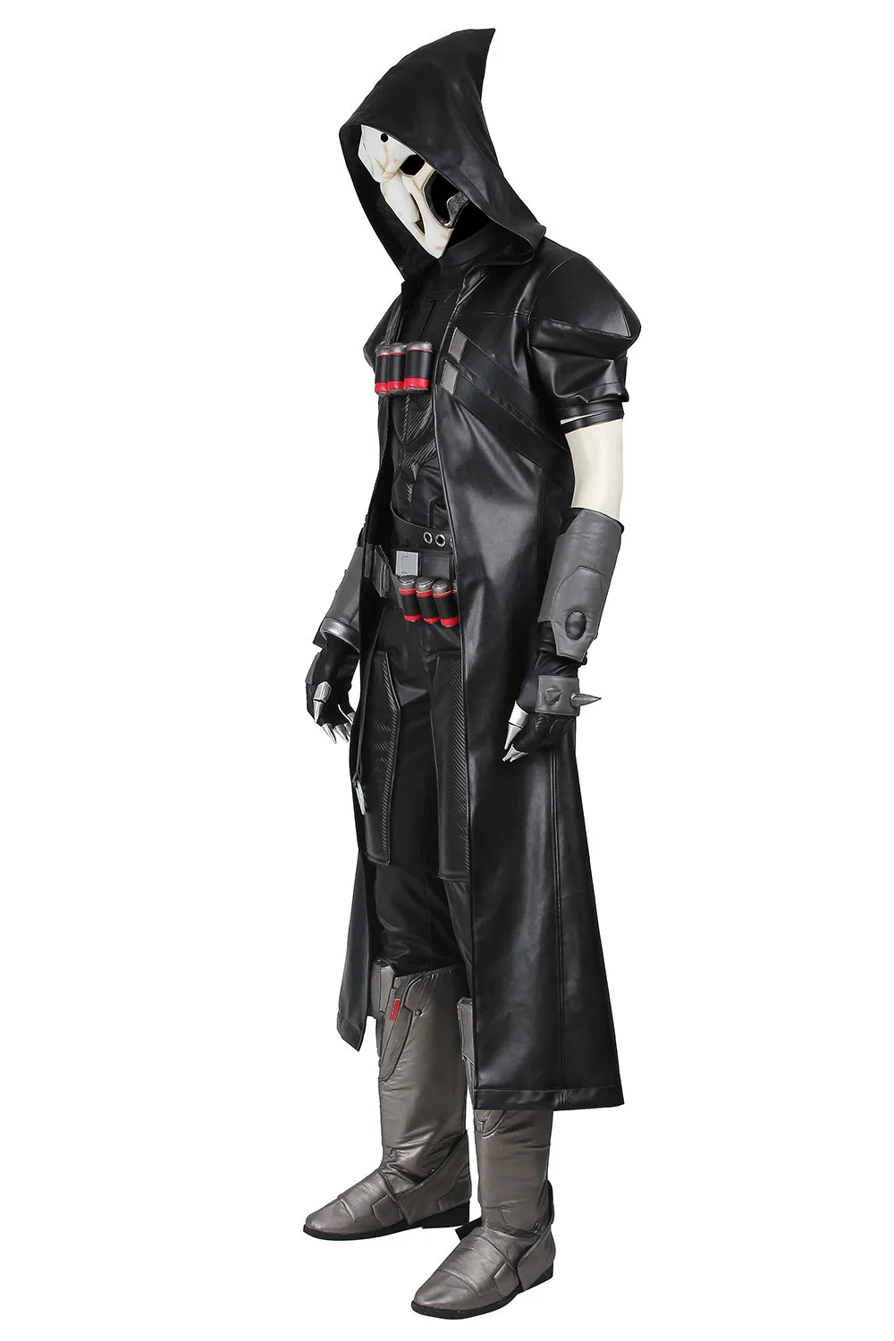 Game Overwatch OW Reaper Gabriel Reyes Cosplay Costume With Mask And Boots