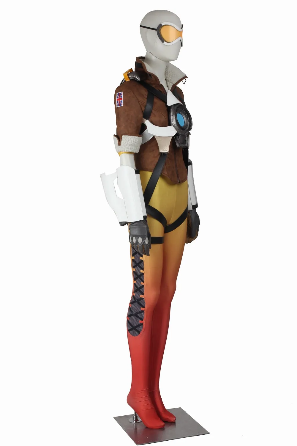 Game Overwatch OW Tracer Lena Oxton Yellow Cosplay Costume