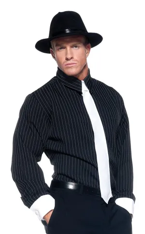 Gangster Men's Costume Shirt, Striped: One Size