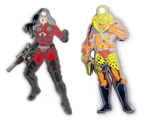 GI Joe Destro & Crimson Baroness Enamel Pin Set