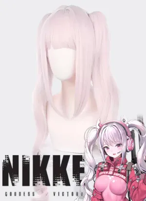 Goddess of Victory: Nikke Alice Long Wavy Pale Pink Cosplay Wig   Ponytails TB1707