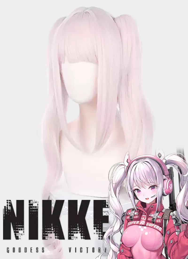 Goddess of Victory: Nikke Alice Long Wavy Pale Pink Cosplay Wig   Ponytails TB1707