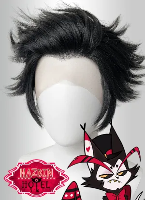 Hazbin Hotel Husk Black Lace Front Synthetic Men's Wig LF6068
