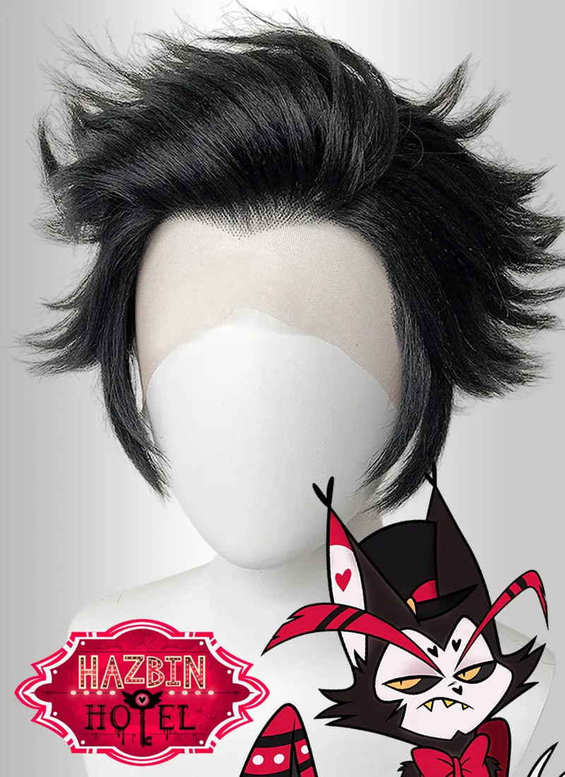 Hazbin Hotel Husk Black Lace Front Synthetic Men's Wig LF6068
