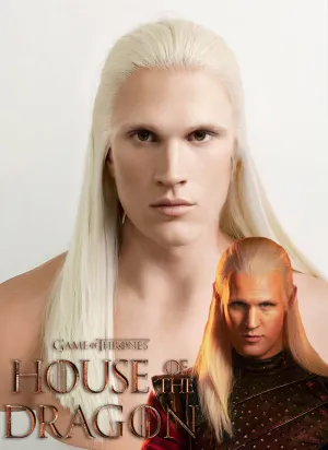 House of the Dragon Daemon Targaryen Straight Platinum Blonde Lace Front Men's Wig LW4016