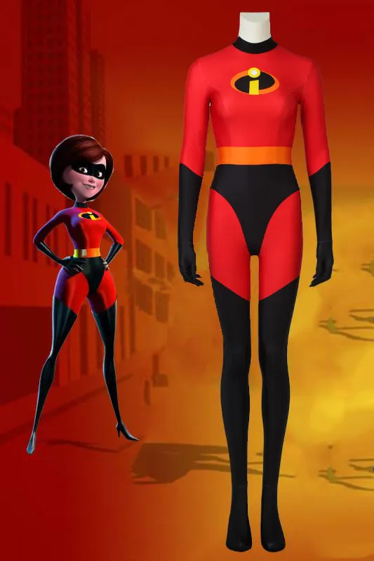 Incredibles 2 Elastigirl Helen Parr Cosplay Costume 40D Jumpsuit