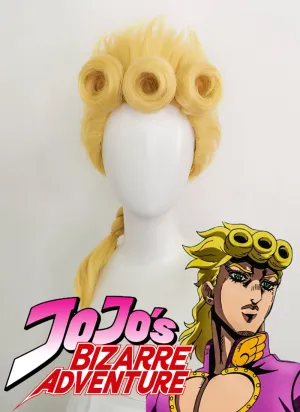 JoJo's Bizarre Adventure Giorno Giovanna Long Blonde Cosplay Wig TB1629