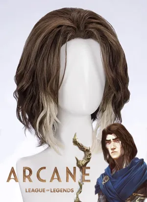 League of Legends LOL Arcane Viktor Brown Mixed Blonde Cosplay Wig TB1722