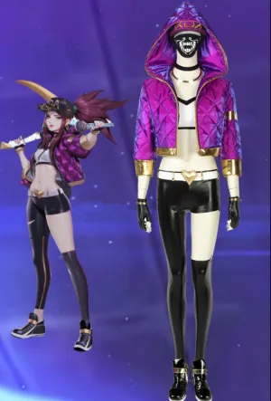 League Of Legends LOL KDA Akali Cosplay Costume