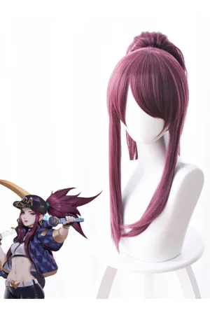 League Of Legends LOL KDA Akali Cosplay Wig