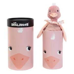 Les Deglingos Big Simply Plush Animal In Tube | Pomelos the Ostrich