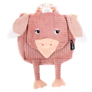 Les Deglingos Corduroy Backpack Plush | Pomelos the Ostrich