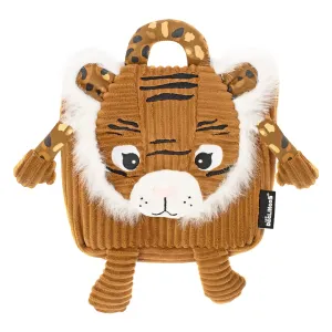 Les Deglingos Corduroy Backpack Plush | Speculos the Tiger