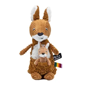 Les Deglingos Ptipotos Allezou the Kangaroo Plush | Brown